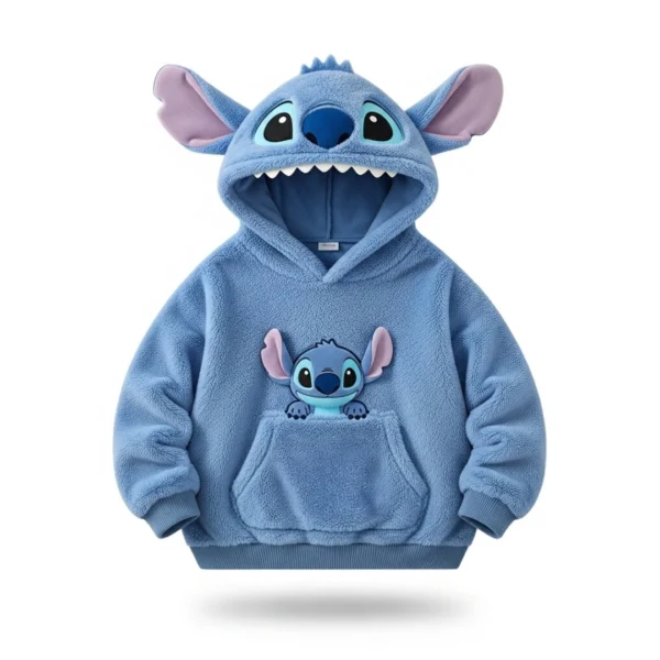Moletom 3D Stitch com Capuz e Orelhinhas