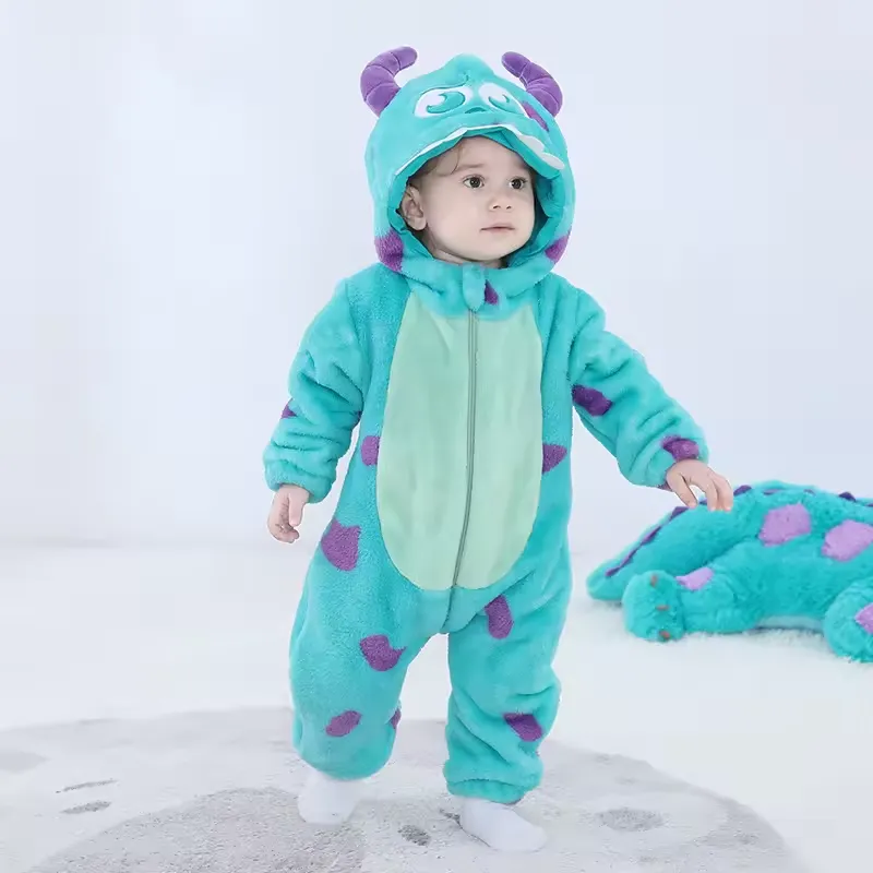 Pijama Infantil Sulley 2025 - Kigurumi Monstros SA Azul - Imagem 4