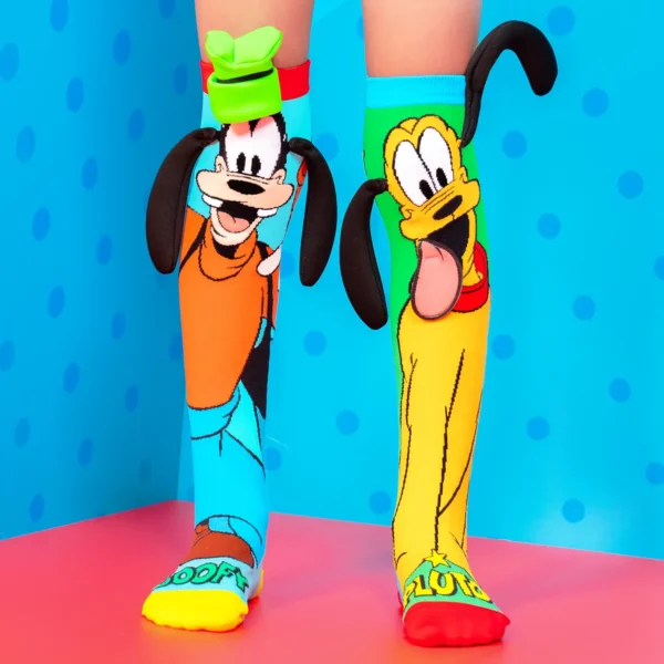 Meias 3D Pateta & Pluto com Orelhas Soltas