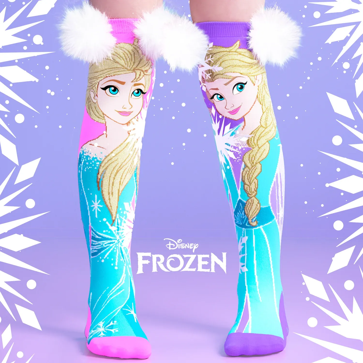 imgi_283_FINALDITEDELSA-EDIT-JULIA Meias 3D Frozen com Pompons de Neve - Imagem 1