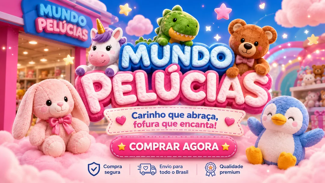 Mundo Pelucias - carinho que abraca, fofura que encanta